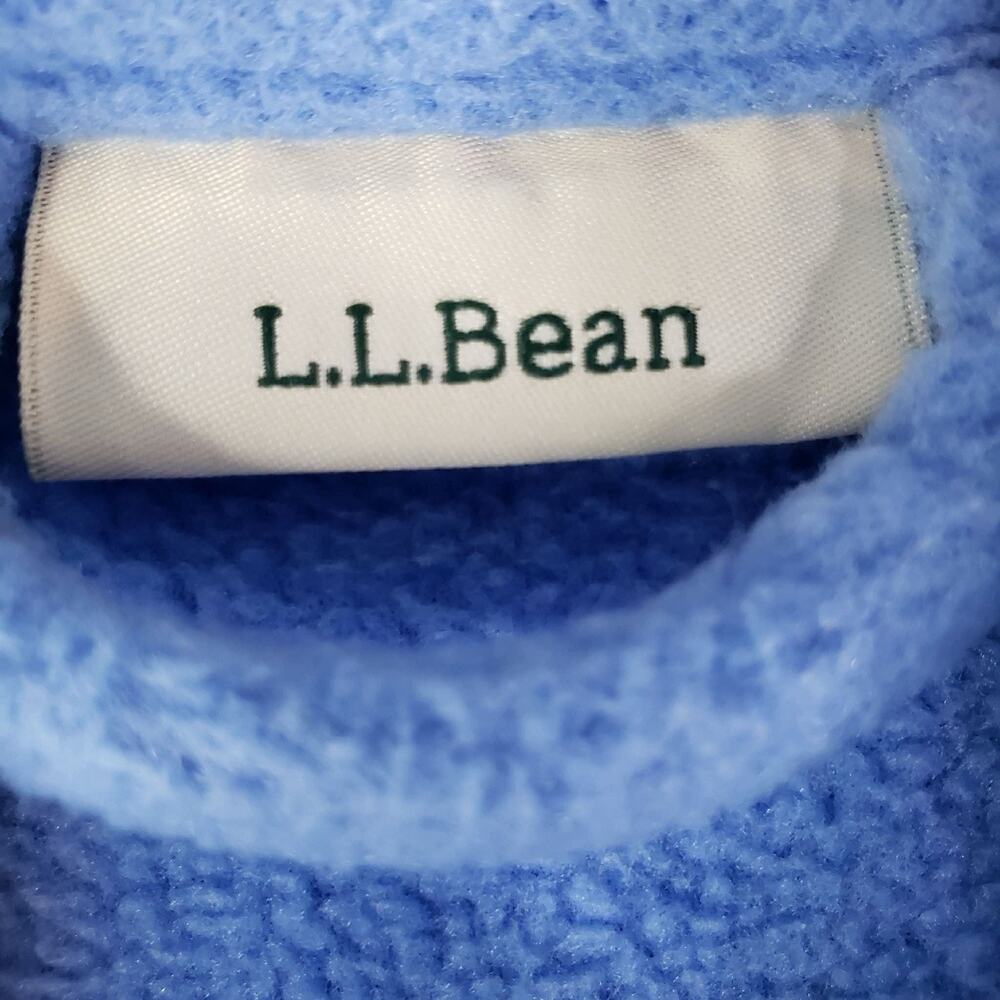 LL Bean Robe Fleece Full Zip Blue Women’s Size Medium M Pockets Long Sleeve - Picture 8 of 12